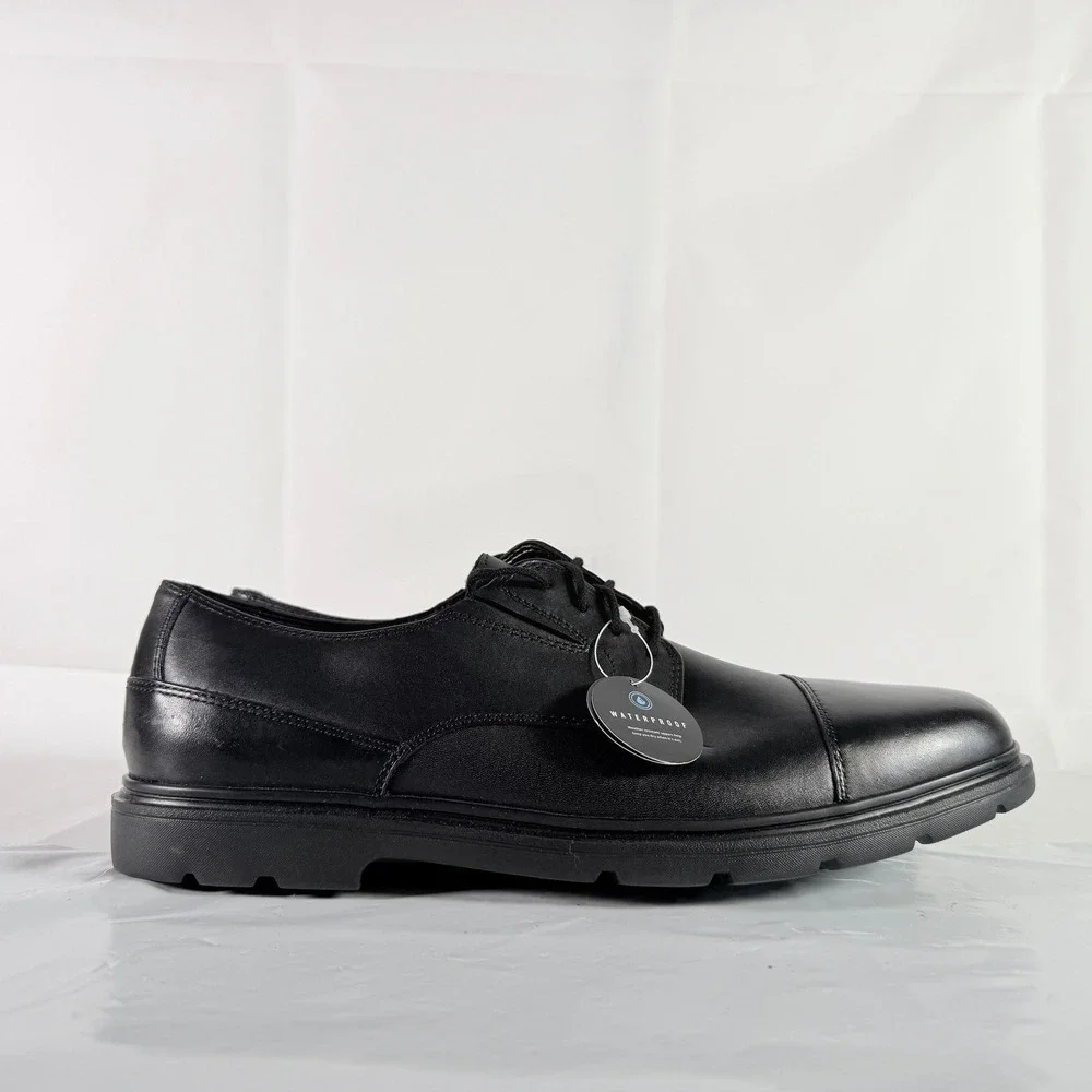 Bostonian‎ Luglite Cap Men's Size 10 M Black Leather Waterproof Dress Shoes New